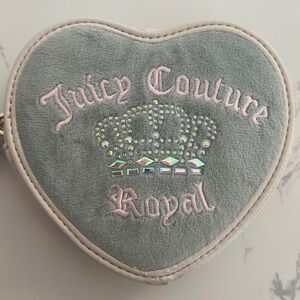 Juicy Couture Royal Heart Wristlet – Light Grey - NWT